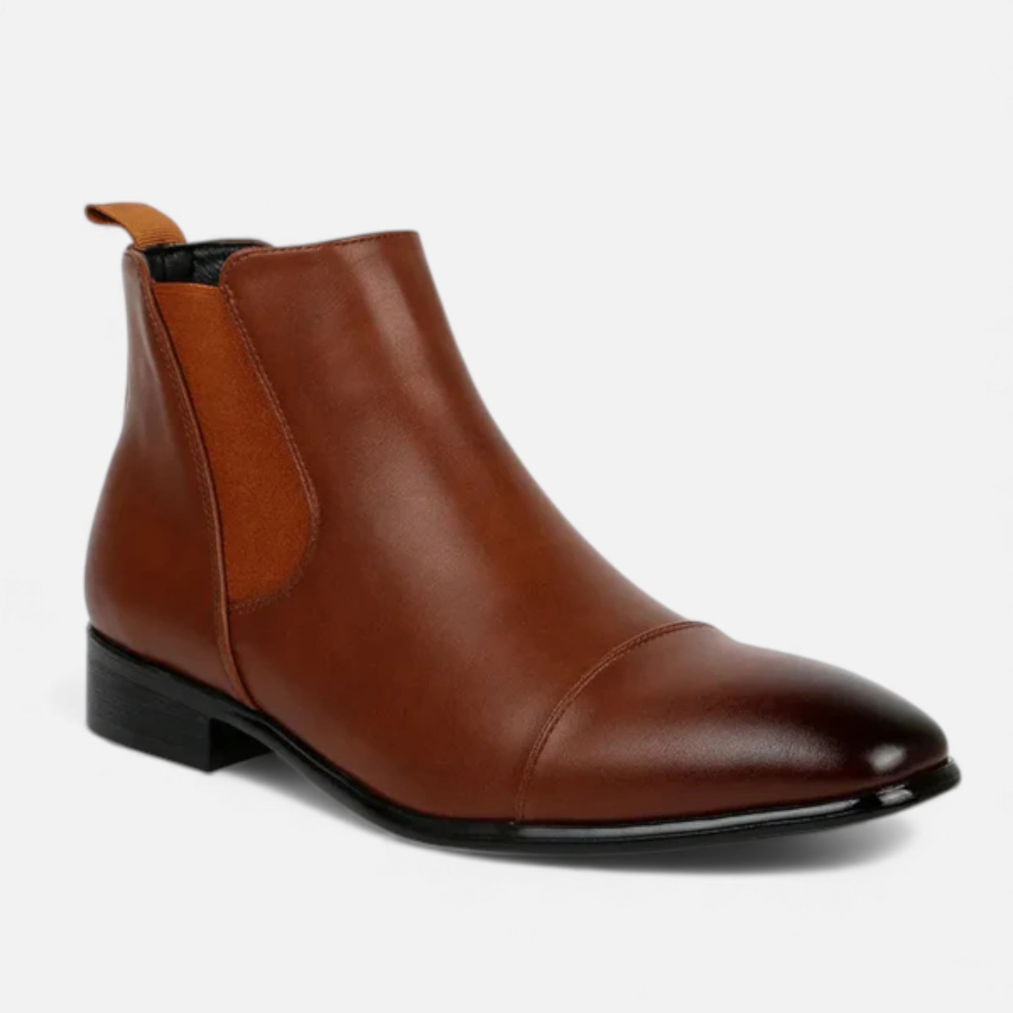 Milvaly | Men’s Leather Chelsea Boots – Cap-Toe Heritage