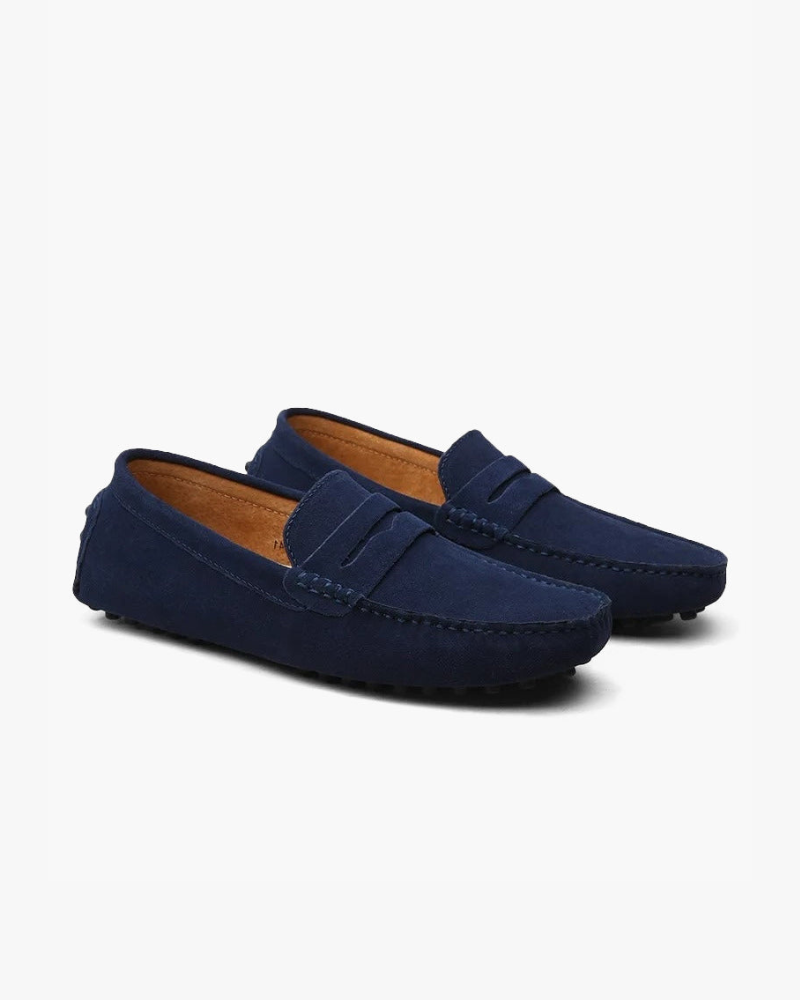 Suede Slip-On Driving Loafers