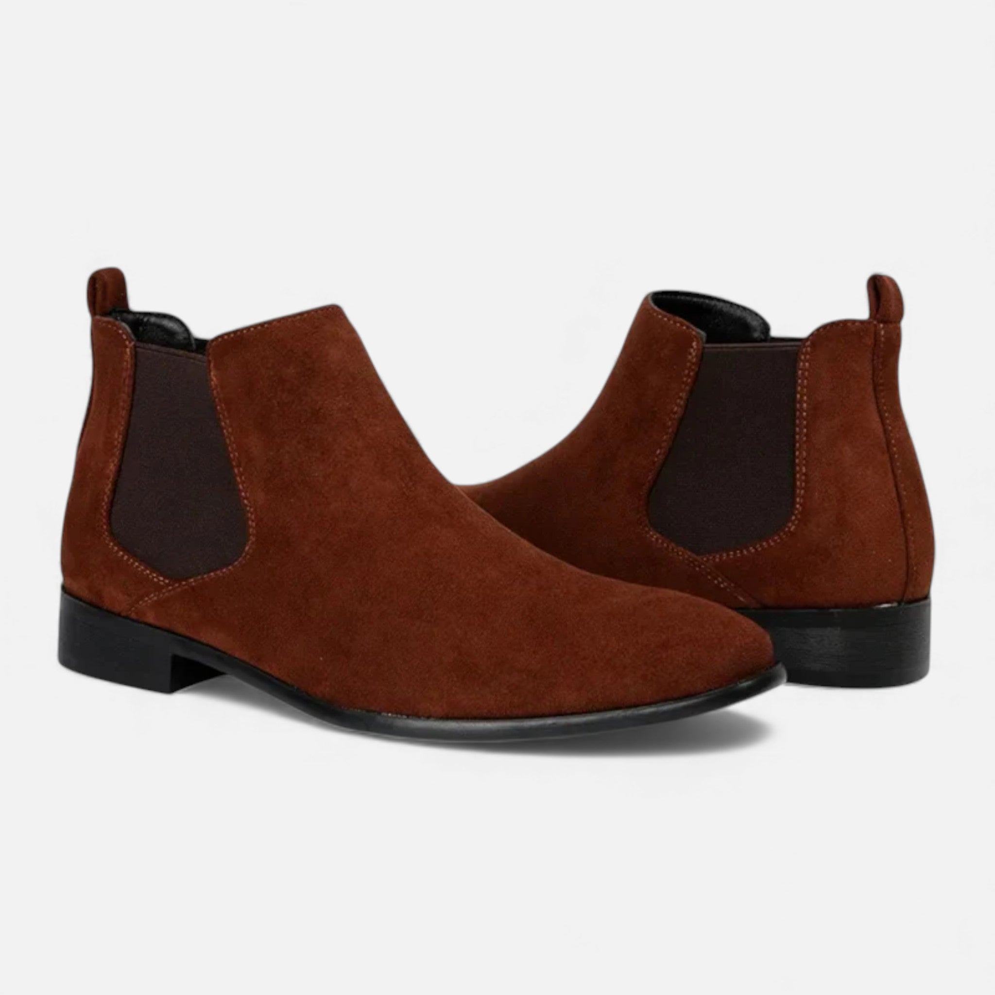 Milvaly | Men’s Suede Chelsea Boots – Square-Toe Refinement