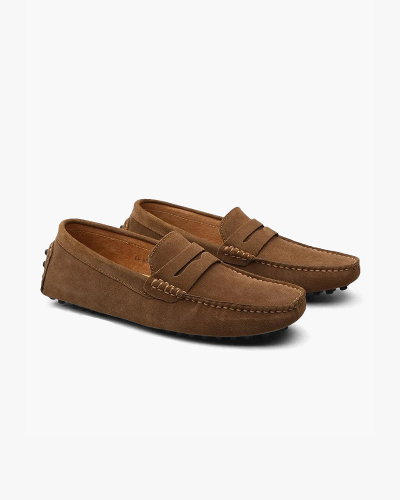 Suede Slip-On Driving Loafers