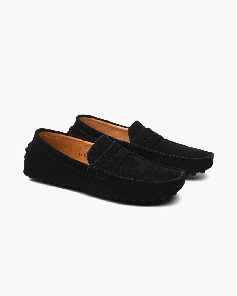 Suede Slip-On Driving Loafers