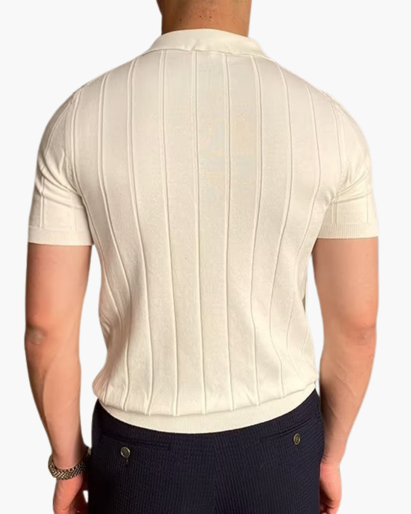 Cannes Textured Cotton Polo