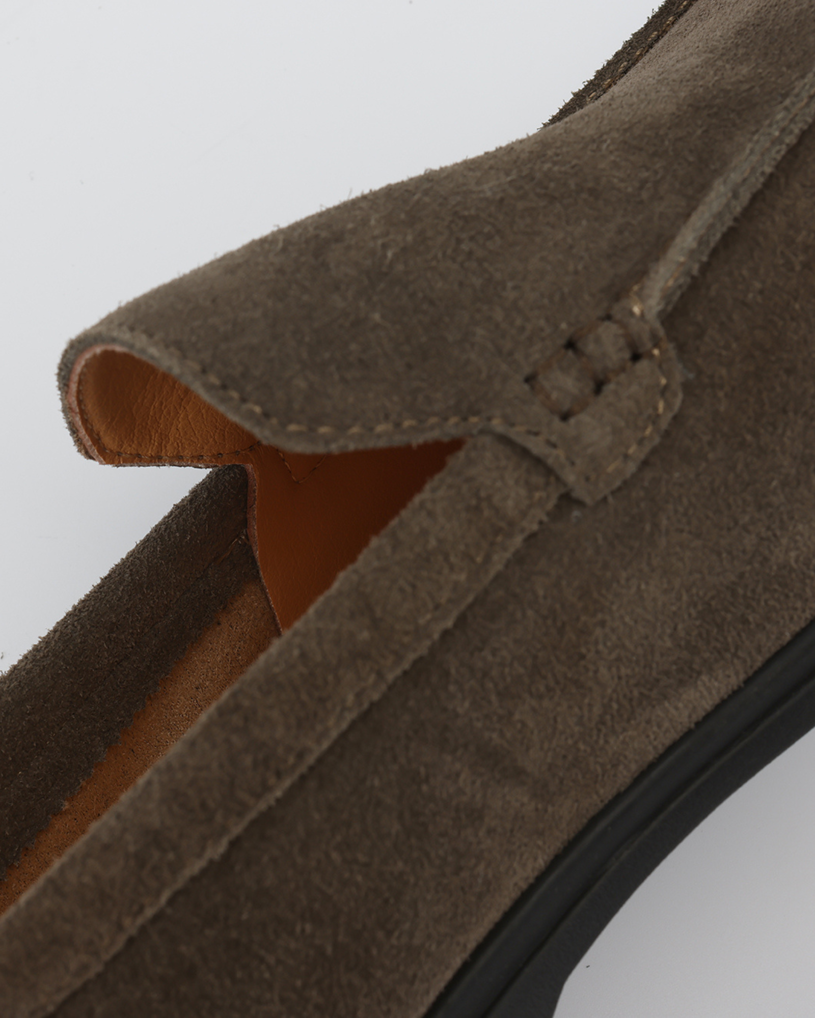 Luxury Suede Loafers with Black Soles