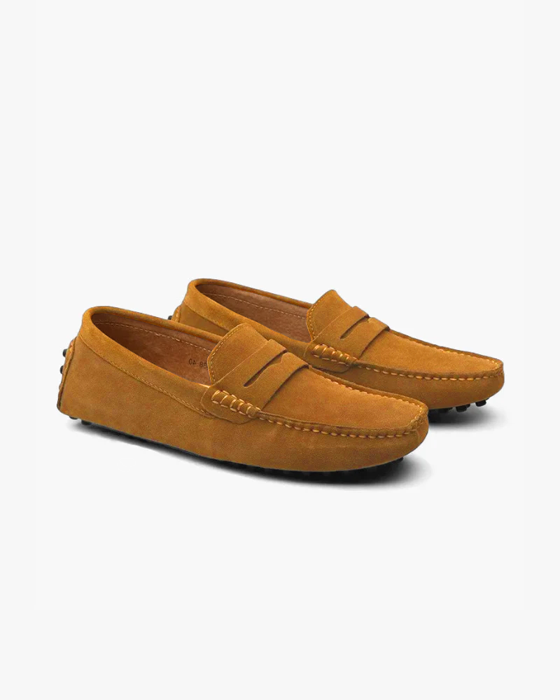 Suede Slip-On Driving Loafers