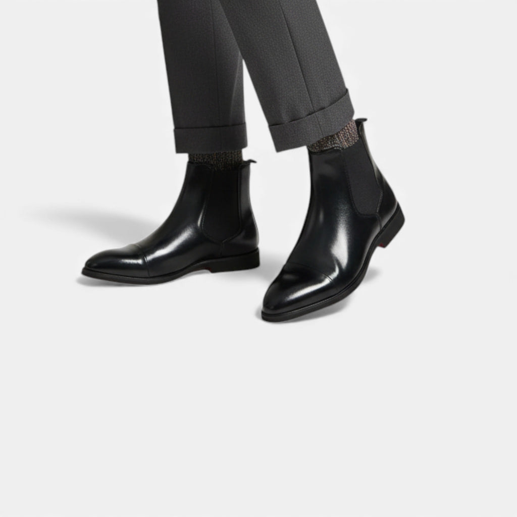 Milvaly | Men’s Chelsea Boots – Gloss Leather Elegance