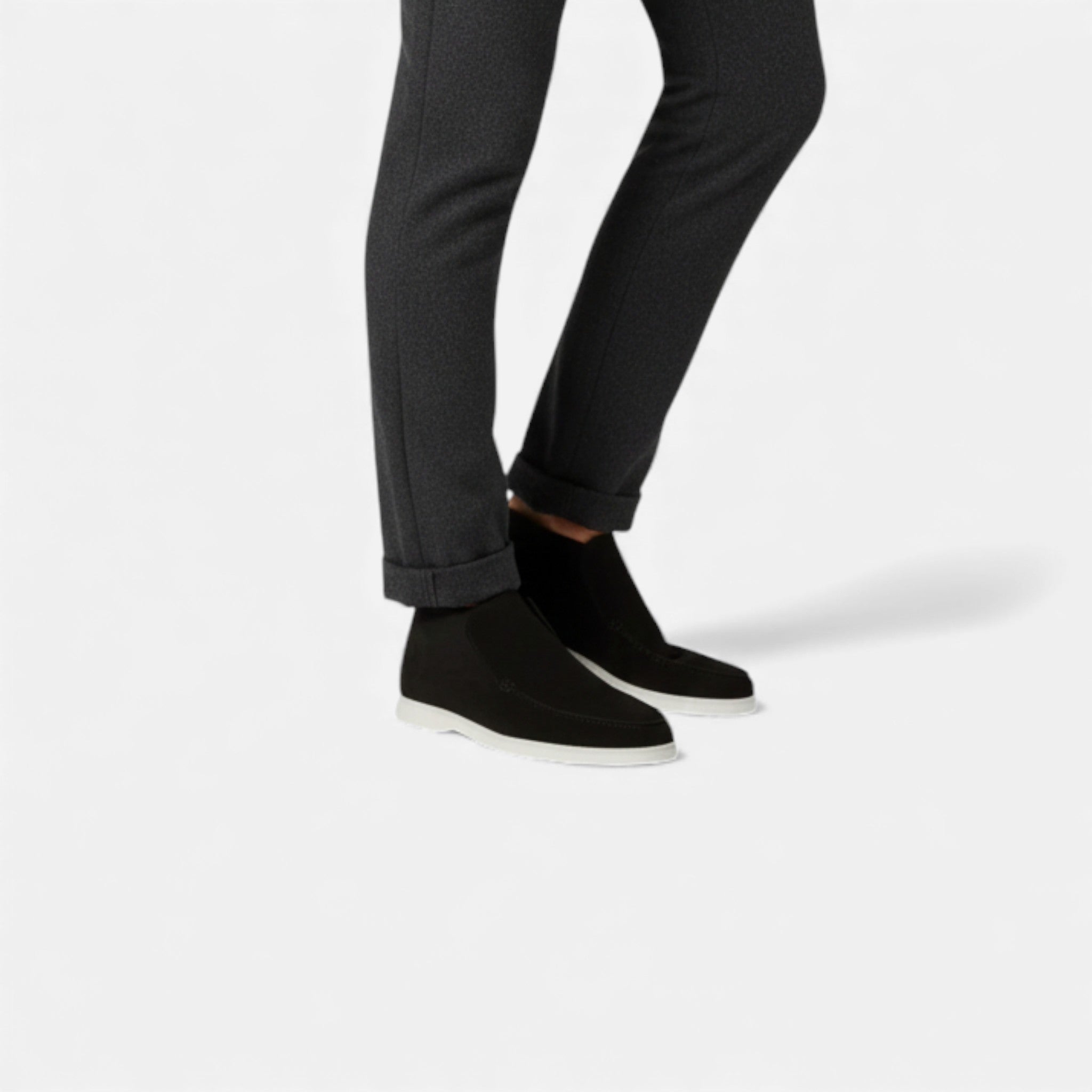 Milvaly | Men’s High Loafers – Refined Suede Elegance