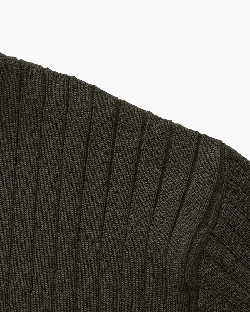 Luxury Ribbed Polo Shirt