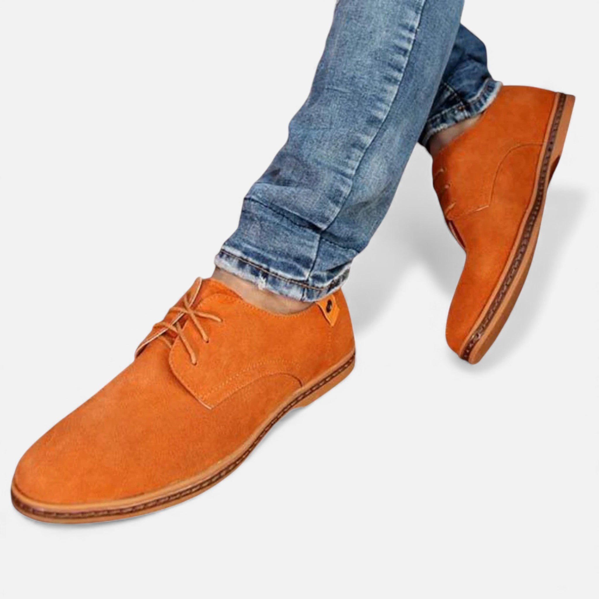 Milvaly | Men’s Vegan Leather Derby – Timeless Suede Style