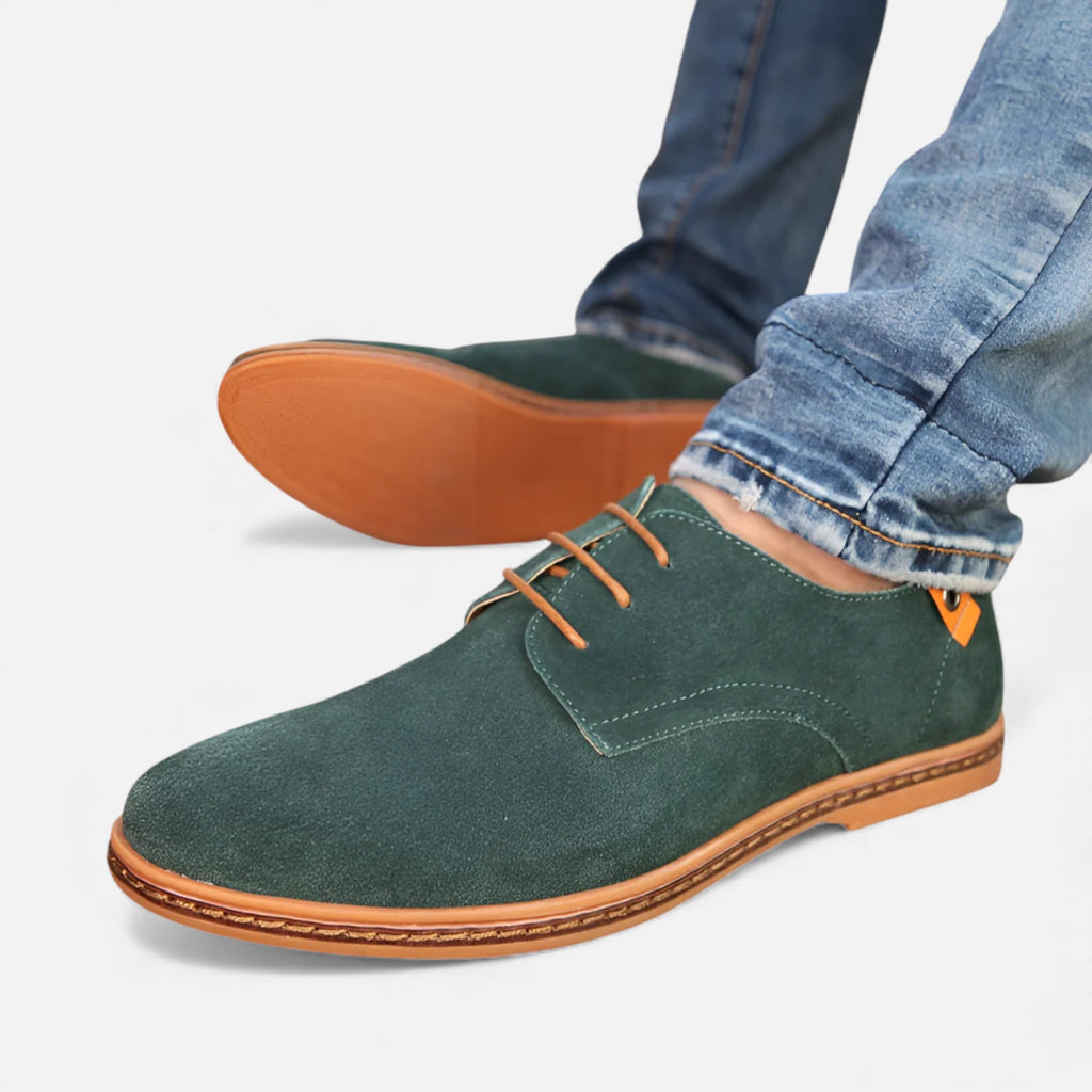 Milvaly | Men’s Vegan Leather Derby – Timeless Suede Style