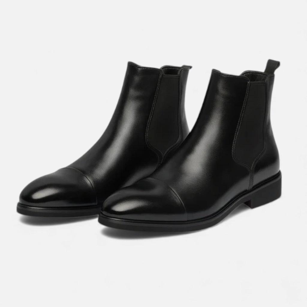 Milvaly | Men’s Leather Chelsea Boots – Cap-Toe Heritage