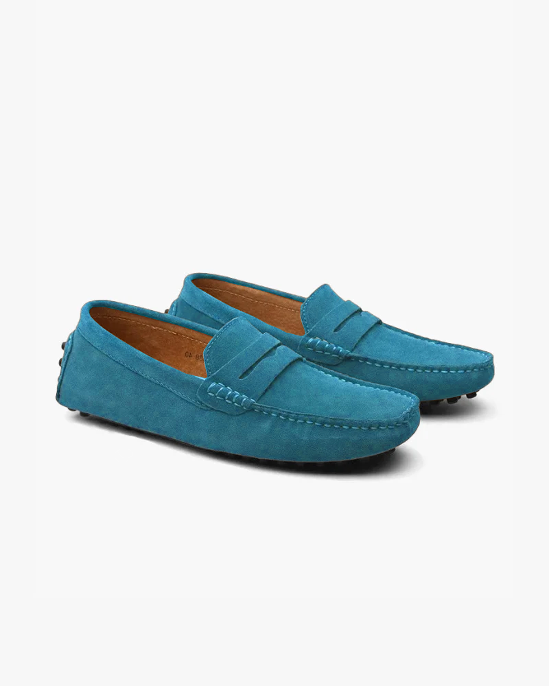 Suede Slip-On Driving Loafers