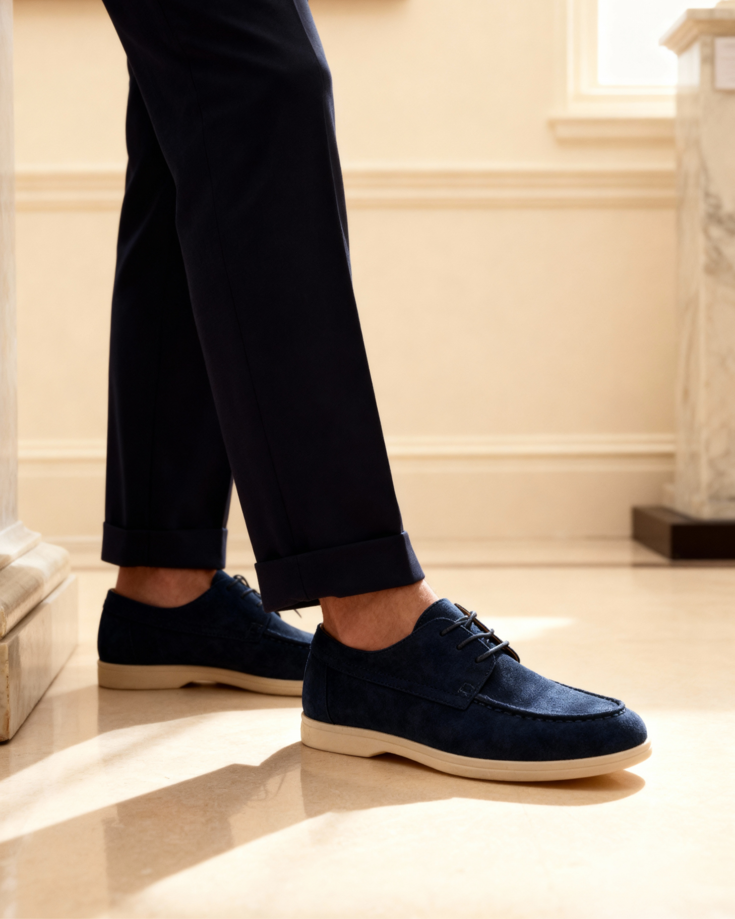 Luxury Suede Lace-Up Footwear