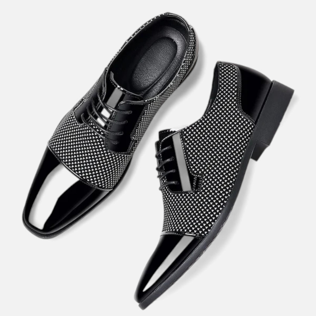 Milvaly | Men’s Oxford Wedding Shoes – Contrast Leather Elegance