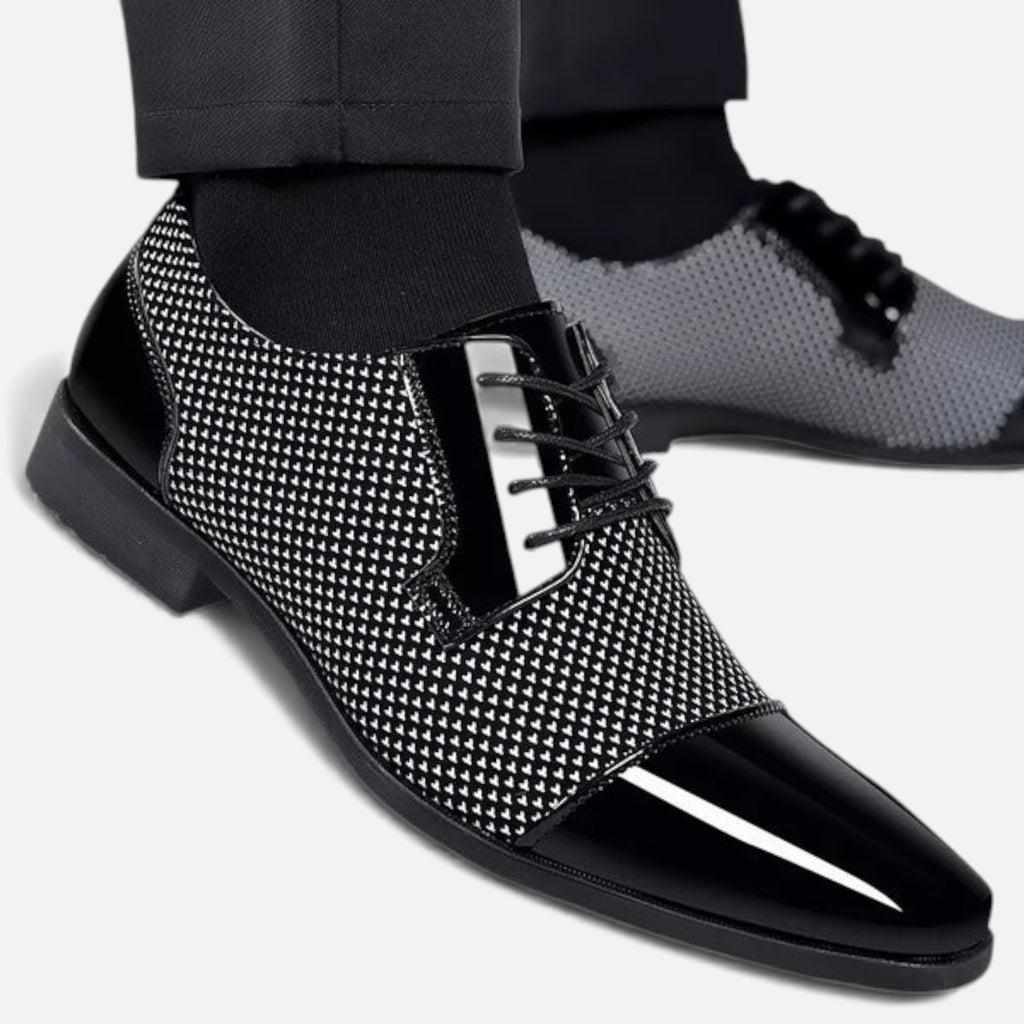 Milvaly | Men’s Oxford Wedding Shoes – Contrast Leather Elegance