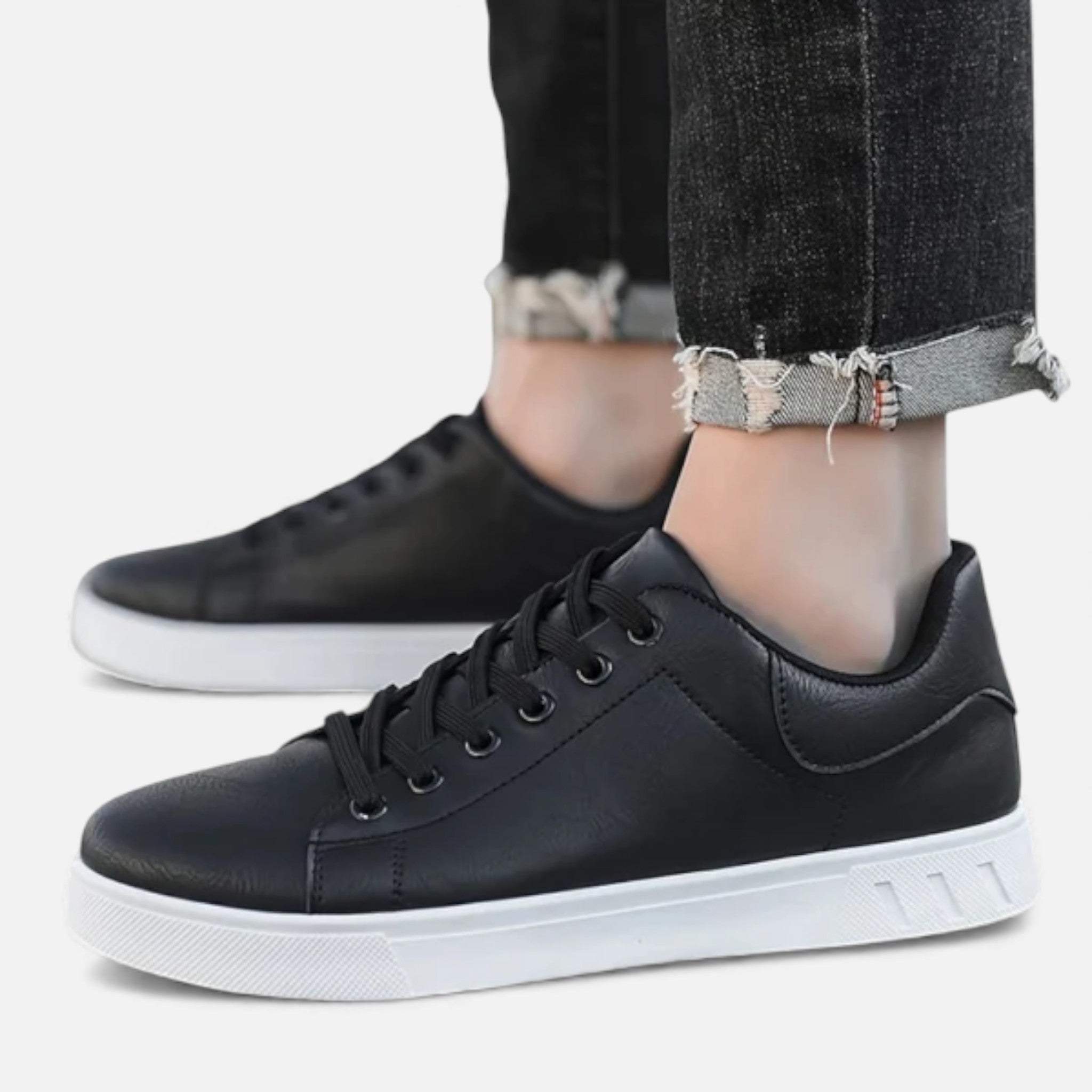 Milvaly | Men’s Casual Leather Sneakers – Refined Daily Comfort