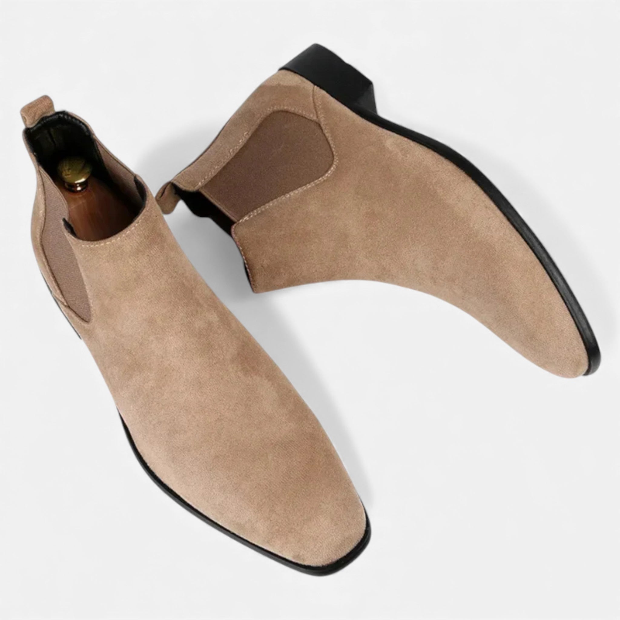 Milvaly | Men’s Suede Chelsea Boots – Square-Toe Refinement