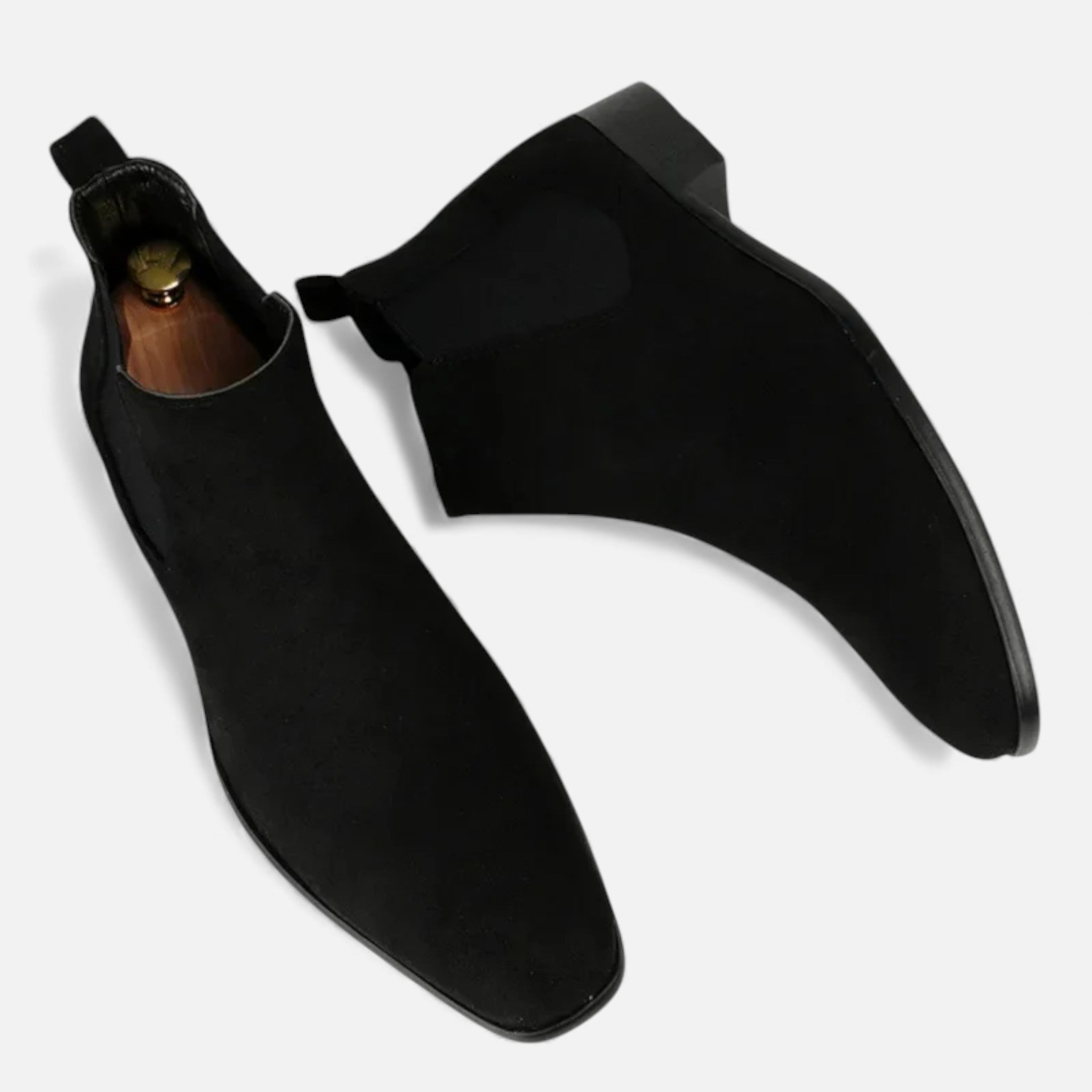 Milvaly | Men’s Suede Chelsea Boots – Square-Toe Refinement