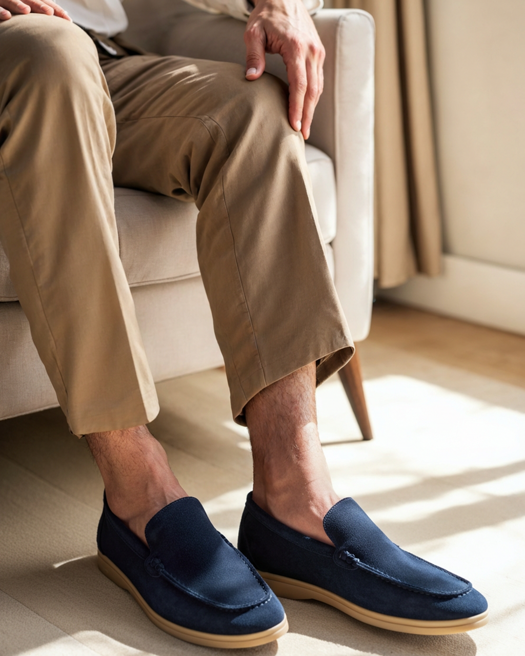 Classic Suede Loafers with an Elegant Touch