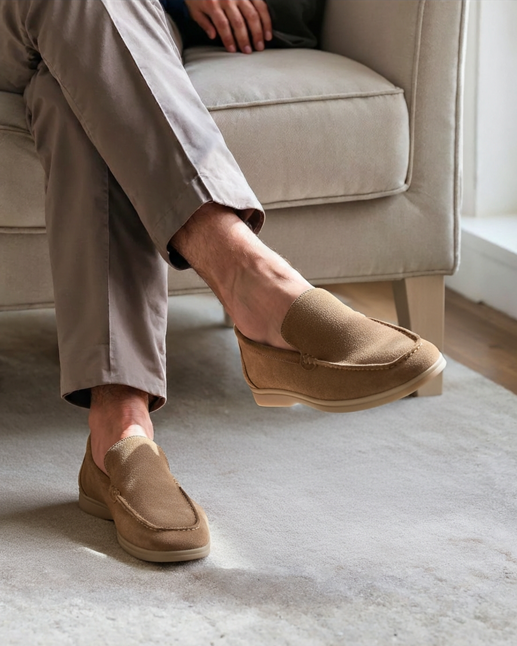 Classic Suede Loafers with an Elegant Touch