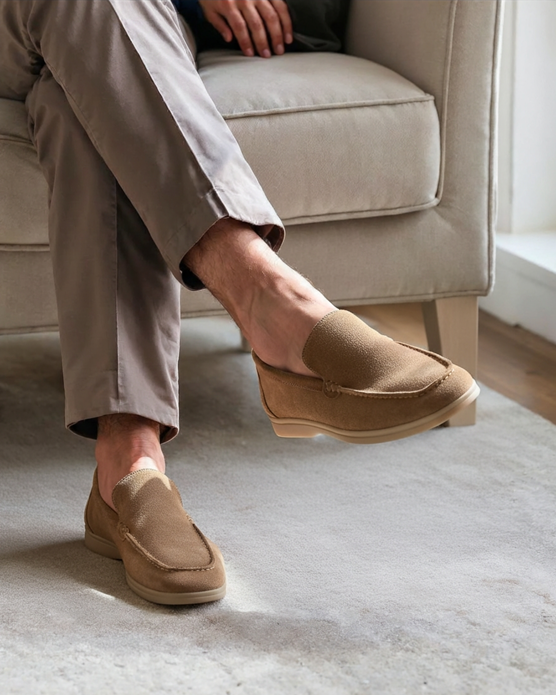 Classic Suede Loafers with an Elegant Touch