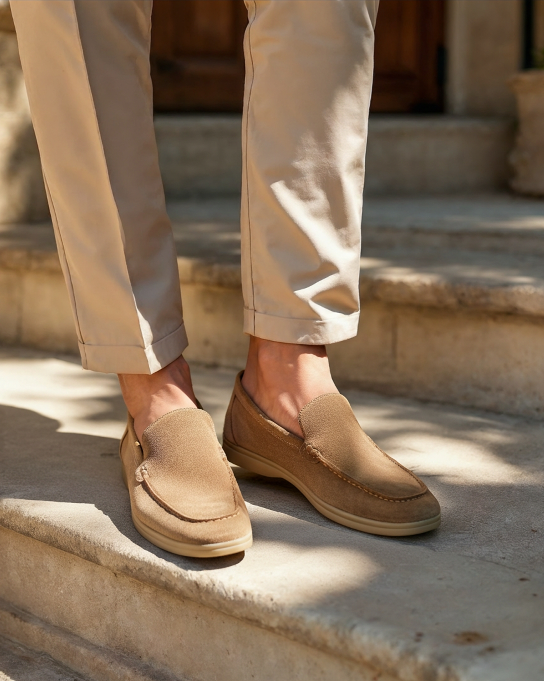 Classic Suede Loafers with an Elegant Touch