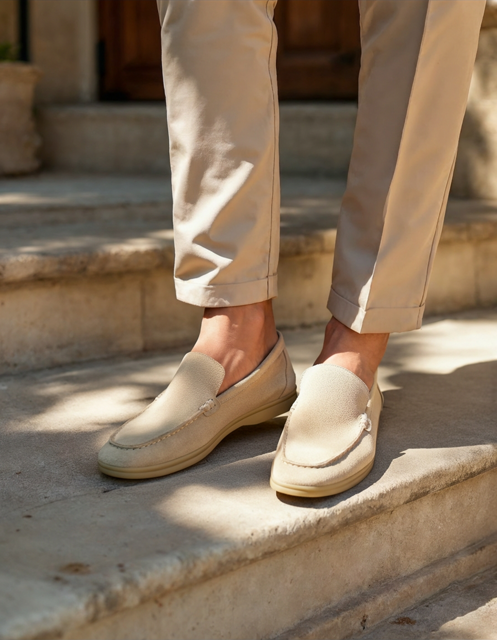 Classic Suede Loafers with an Elegant Touch