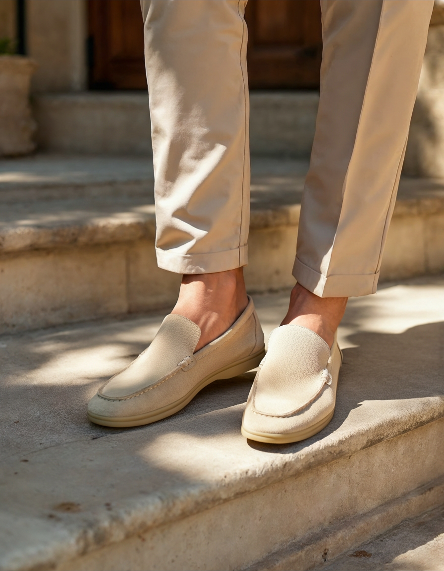 Classic Suede Loafers with an Elegant Touch
