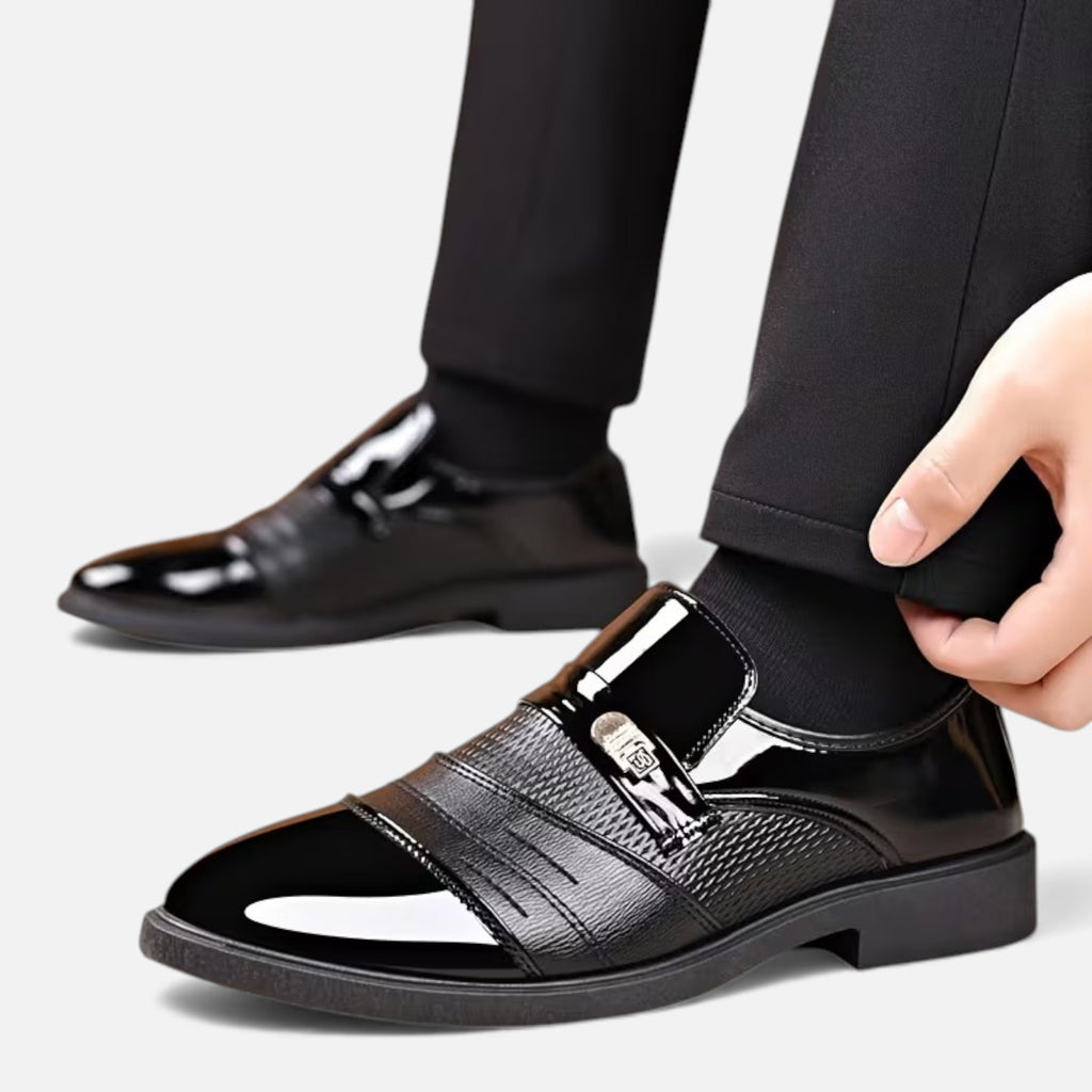 Milvaly | Men’s Loafers – Glossy Pointed-Toe Elegance