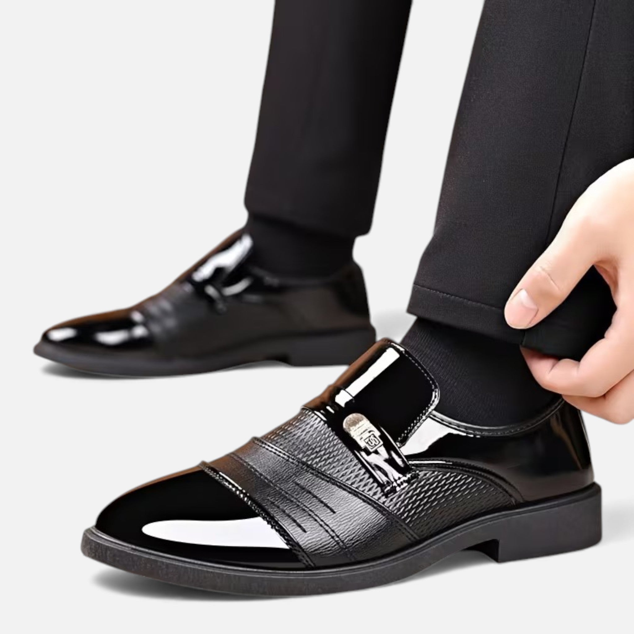 Milvaly | Men’s Loafers – Glossy Pointed-Toe Elegance