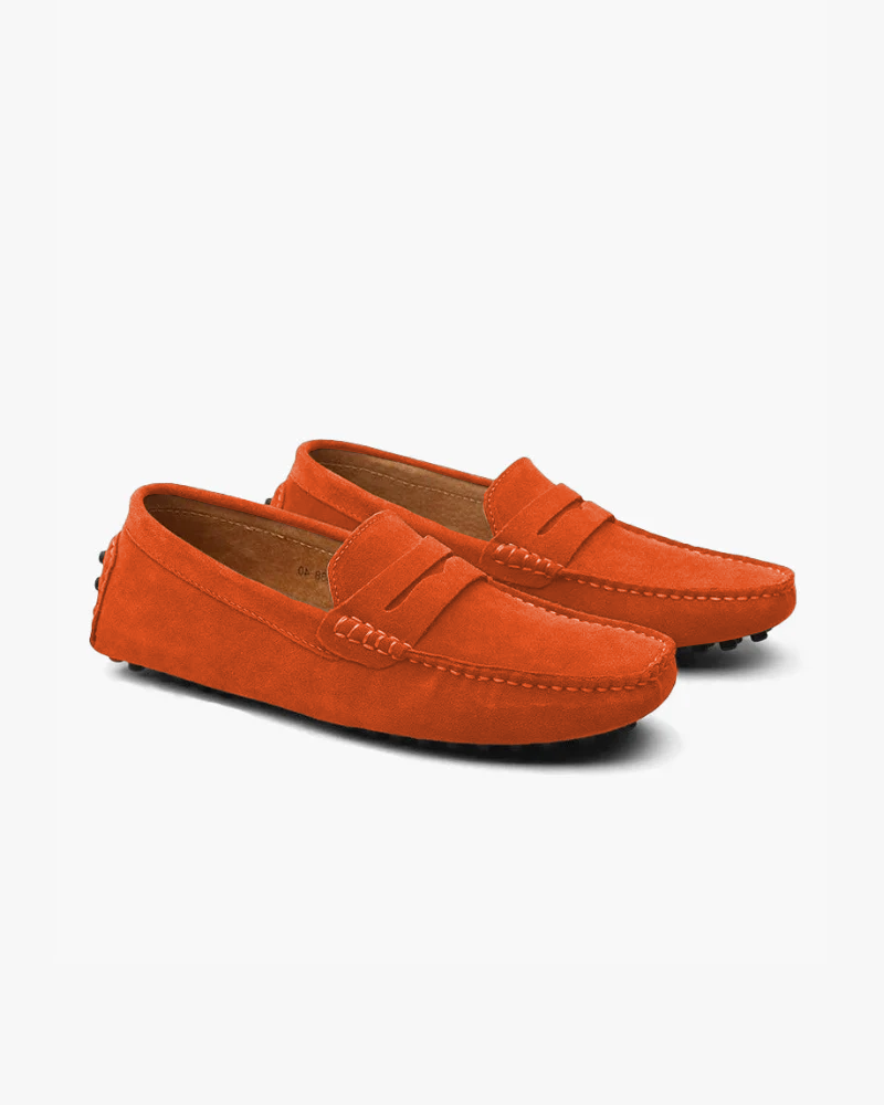 Suede Slip-On Driving Loafers